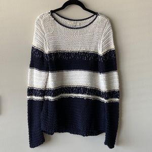 LOFT Navy Stripe Sweater